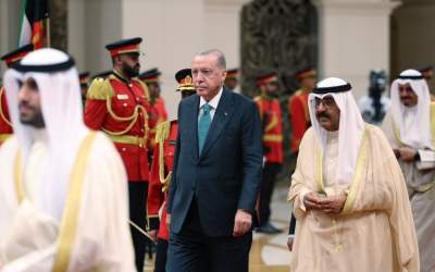 اردوغان وارد کویت شد +عکس