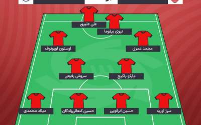 ترکیب پرسپولیس برابر استقلال خوزستان