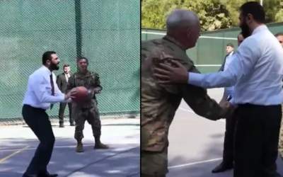 بسکتبال بازی کردن جولانی با مقام آمریکایی +فیلم  <img src="https://cdn.jahannews.com/images/video_icon.png" width="16" height="16" border="0" align="top">