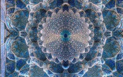 عکس/ فیروزه‌ای به رنگ مقرنس‌های اصفهان