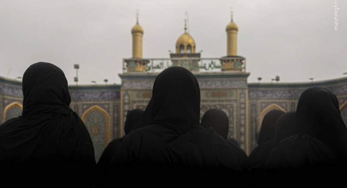 تصاویر حال‌ و هوای زائران زیر باران در کربلا  