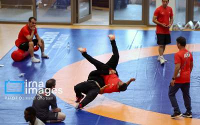 عکس/ فن خطرناک کشتی گیر ایران