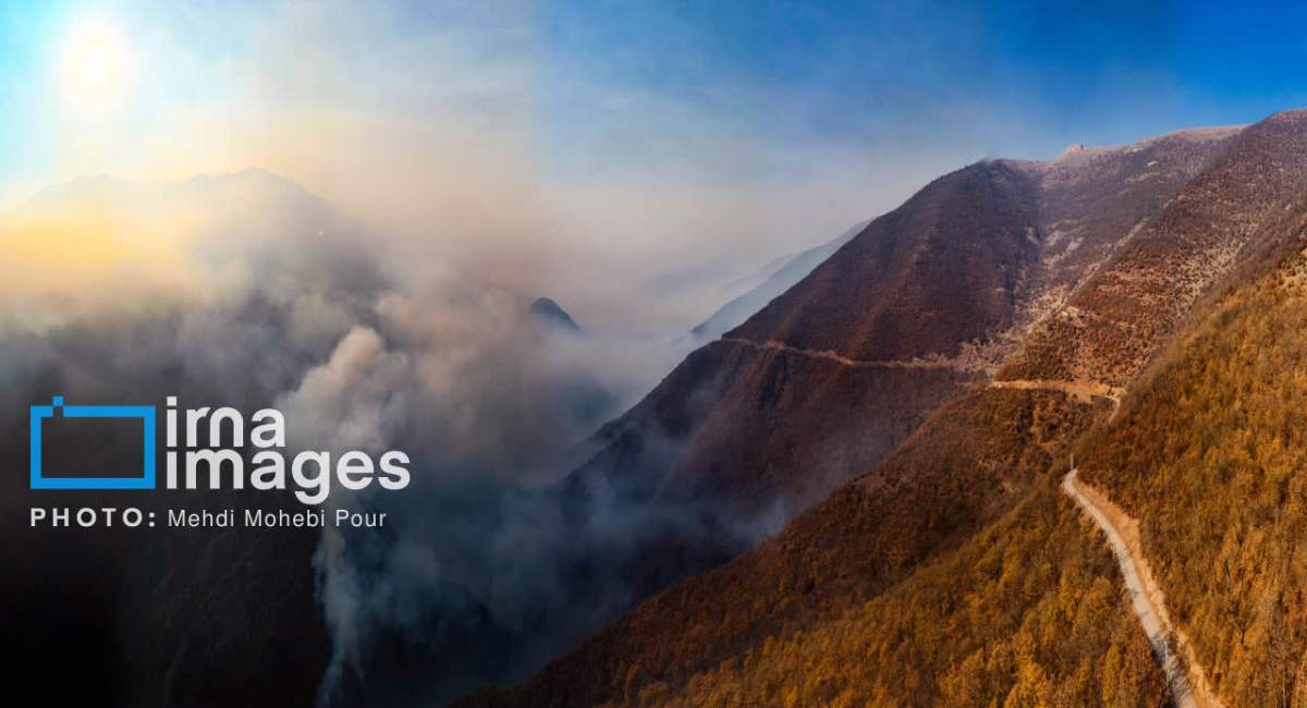 مهار آتش‌سوزی جنگل الیت  