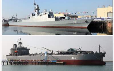 پایگاه شناوری «کردستان» و ناوشکن «سهند» به نیروی دریایی ارتش ملحق شد