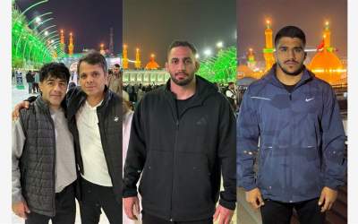 حضور تیم‌های ملی کشتی آزاد و فرنگی در کربلا