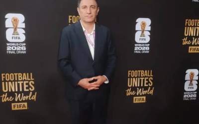 عکس/ امیر قلعه نویی در قرعه کشی جام جهانی