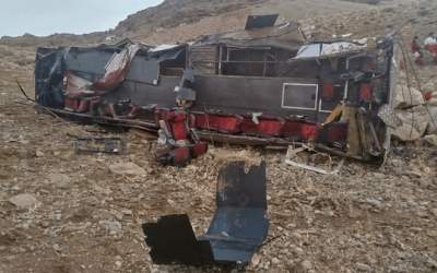 سقوط مرگبار اتوبوس در سمیرم