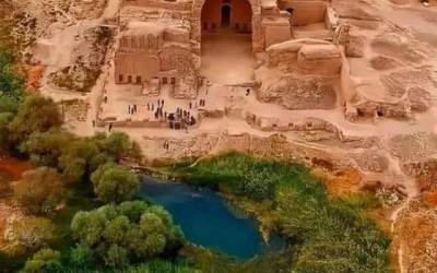 عکس/ کاخ اردشیر ساسانی در فیروزآباد