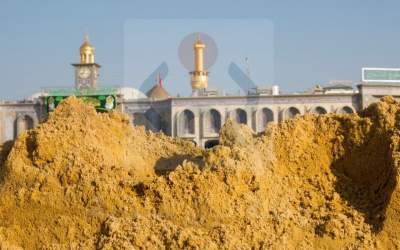 نمایان شدن خاک زرد در خاکبرداری کربلا +تصاویر