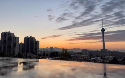 نمای دیدنی طلوع آفتاب و رقص ابرها برفراز تهران  <img src="https://cdn.jahannews.com/images/video_icon.png" width="16" height="16" border="0" align="top">