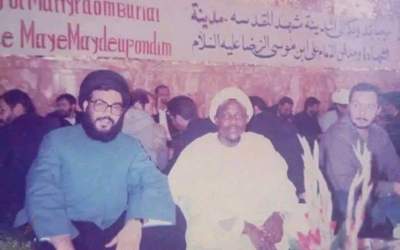 عکس/ شهید نصرالله در کنار رهبر شیعیان نیجریه