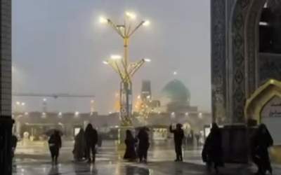 بارش برف در حرم بهشتی امام رضا  <img src="https://cdn.jahannews.com/images/video_icon.png" width="16" height="16" border="0" align="top">