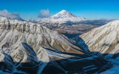 دماوند باشکوه در آغوش برف +عکس