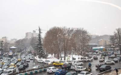 بارش برف در ۵ منطقه تهران