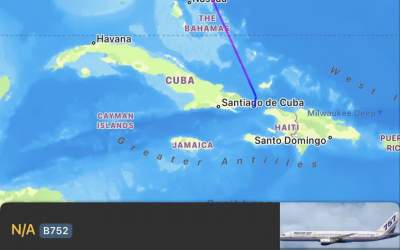 مسیر هواپیمای حامل مادورو و همسرش