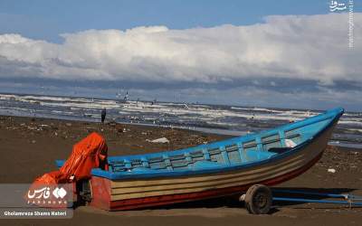 تصویری گویا ازحال و هوای خزر در فصل سرما