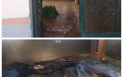 آتش‌زدن قرآن و آستان امامزاده به دست اغتشاشگران