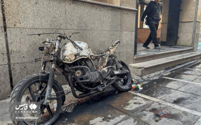 عکس/ سرمایه سوخته یک ایرانی بدست اغتشاشگران