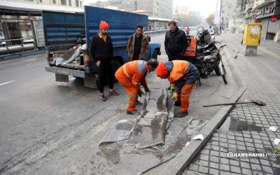 تخریب اغتشاشگران و تلاش پاکبانان +عکس