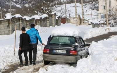 بارش برف و باران در جاده‌های ۱۶ استان