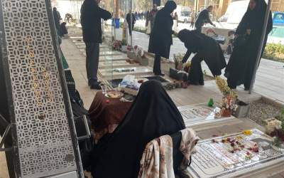 حال و هوای قطعه ۴۲ بهشت زهرا در اعیاد شعبانیه