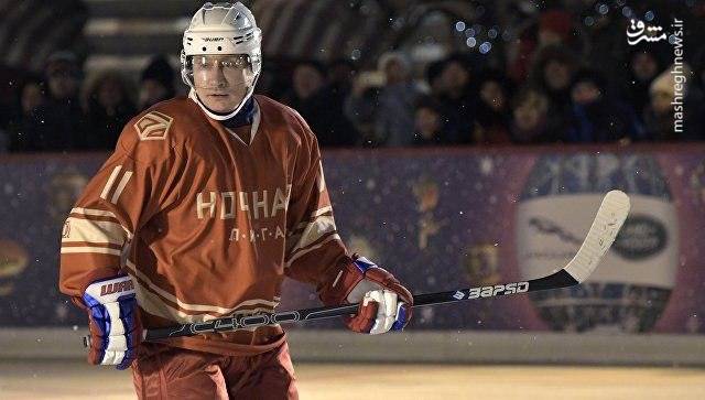 حضور پوتین در مسابقه هاکی روی یخ +عکس - جهان نیوز